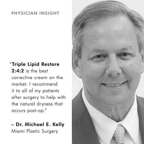 Shop Rescue Spa testimonial from Dr. Michael E. Kelly recommending Triple Lipid Restore 2:4:2 anti-aging cream