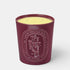 Shop Rescue Spa Tubereuse scented candle in a deep burgundy ceramic vessel with embossed lettering and yellow wax.