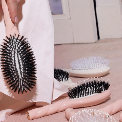 Shop Rescue Spa N.01 large universal hair brushes in coral and ivory with boar bristles for detangling and shine
