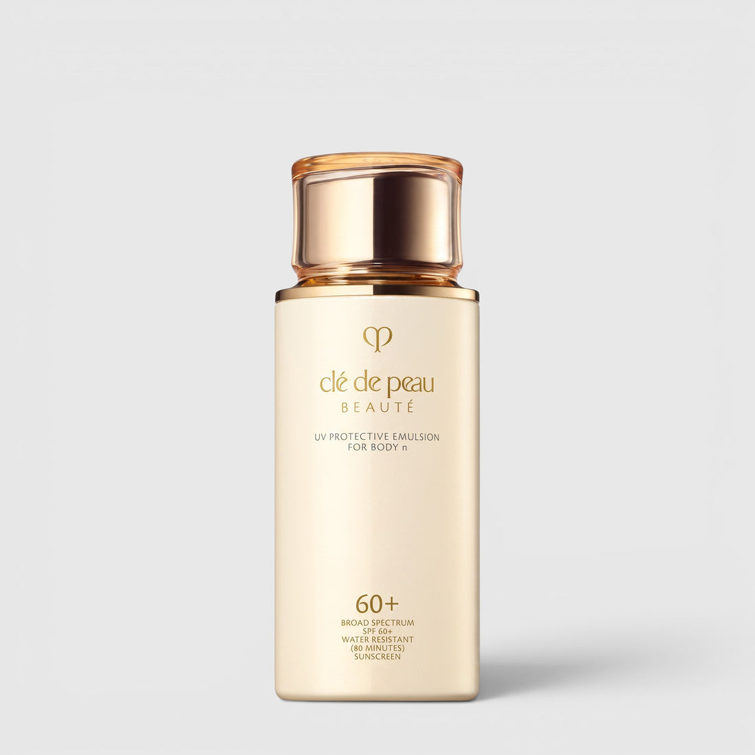 Shop Rescue Spa UV Protective Emulsion SPF 60+ body sunscreen in a beige bottle with a gold cap.