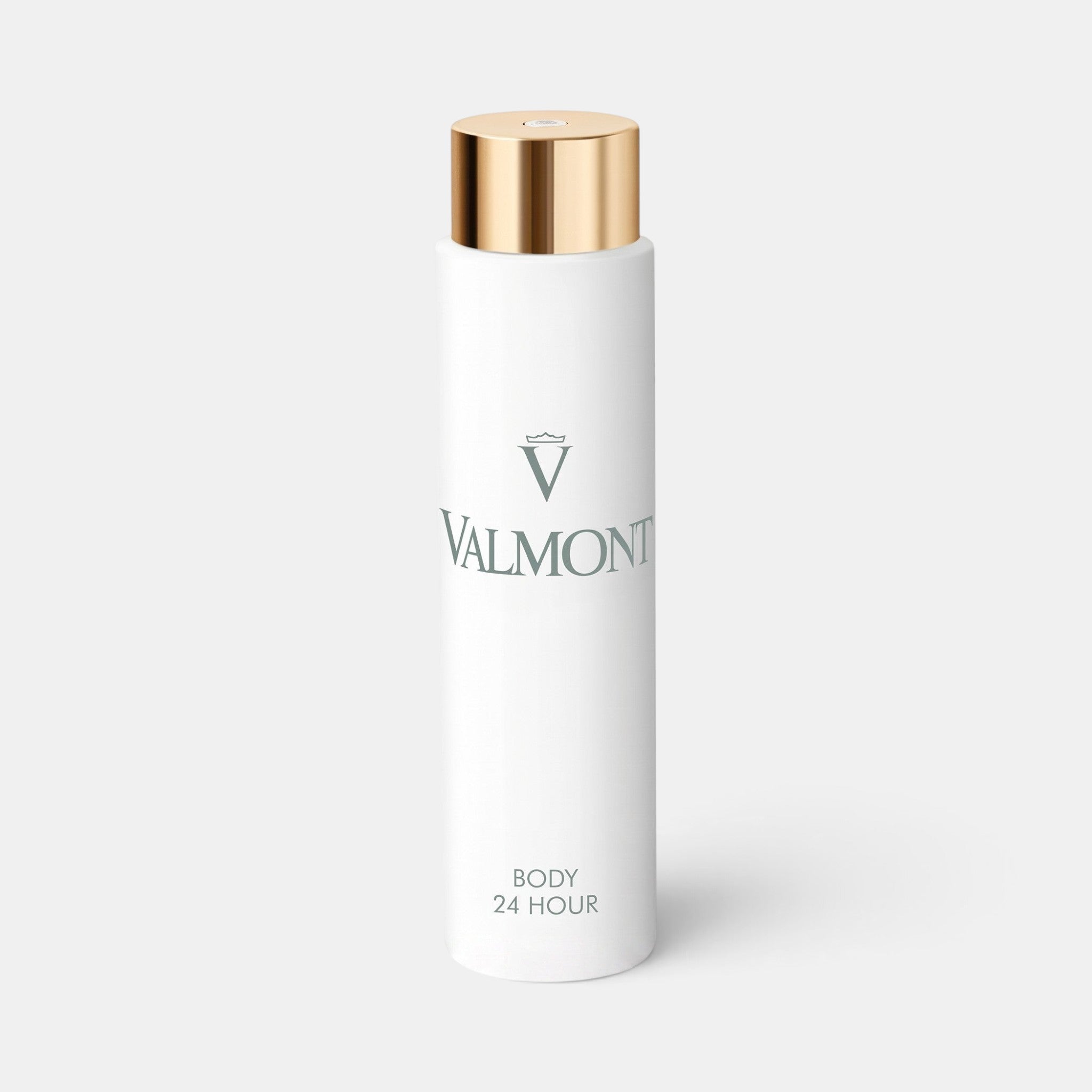 Shop Rescue Spa Valmont Body 24 Hour moisturizing cream in a white 150ml bottle with a gold cap