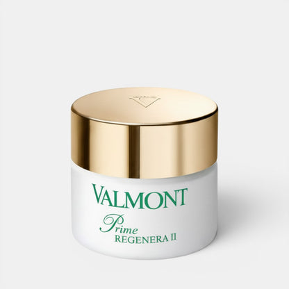 Shop Rescue Spa Valmont Prime Regenera II hydrating face cream in a white jar with a gold lid