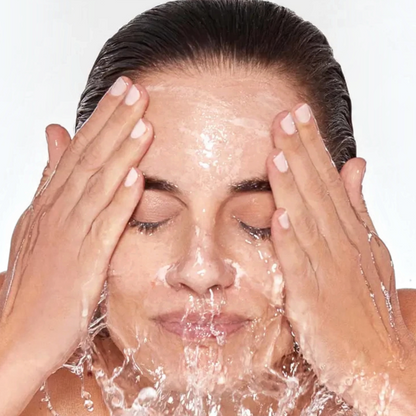 Shop Rescue Spa Black Diamond Vitamin C Brightening Cleanser being applied to a woman&