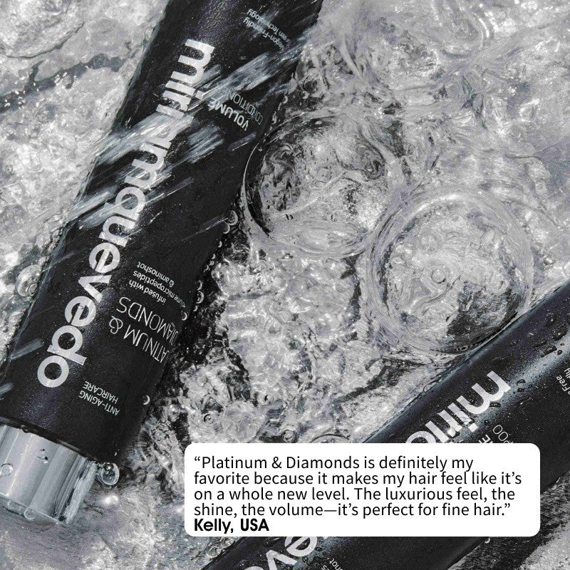 Shop Rescue Spa Volume Conditioner bottle in water with bubbles, featuring anti-aging hair care for fine hair.