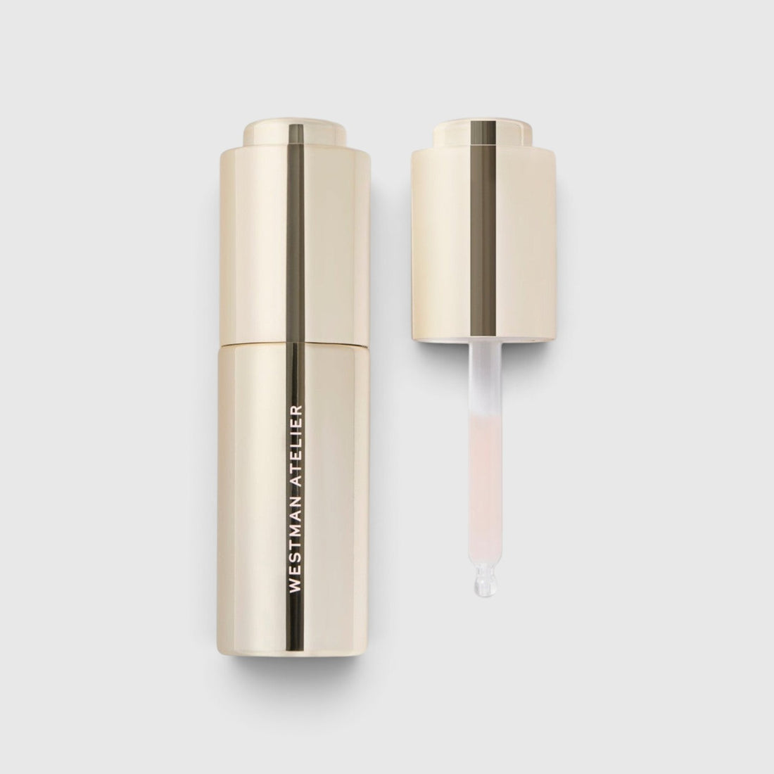 Shop Rescue Spa Westman Atelier Eye Activator Serum in a sleek gold bottle with a glass dropper applicator