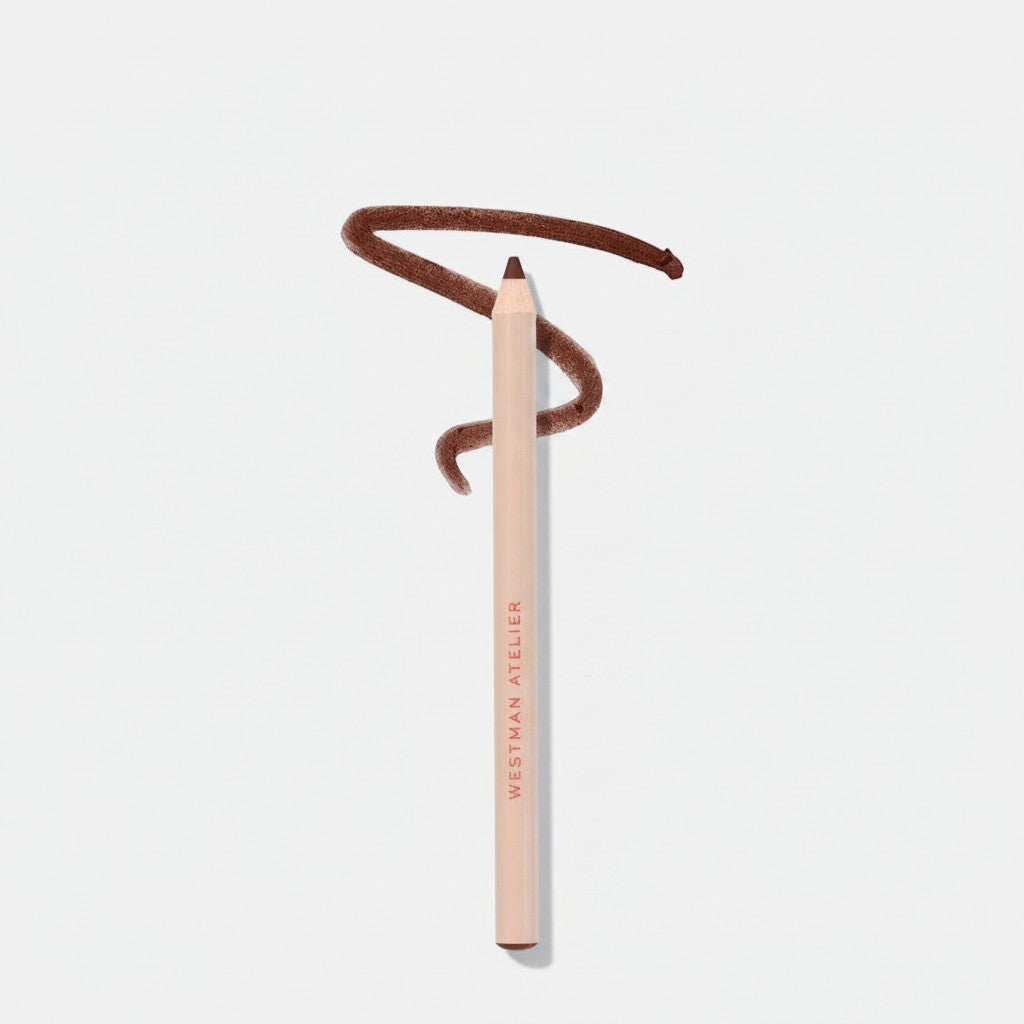 Shop Rescue Spa Westman Atelier Lip Shape Lip Liner in Mink, a deep espresso brown shade with a smooth swatch.