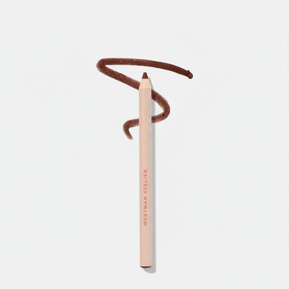 Shop Rescue Spa Westman Atelier Lip Shape Lip Liner in Mink, a deep espresso brown shade with a smooth swatch.