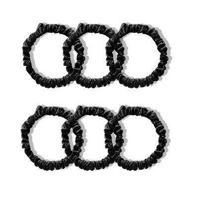 Skinny Scrunchie Set - Black Jade