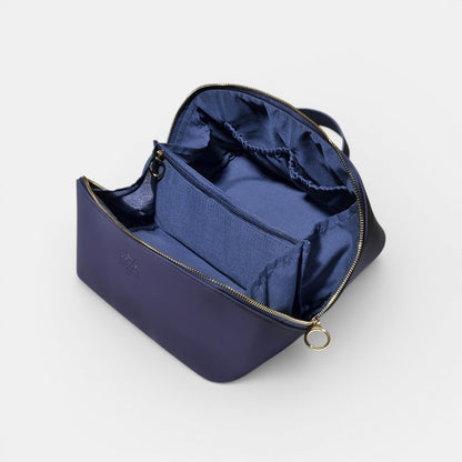 Blue Suede Vanity Case