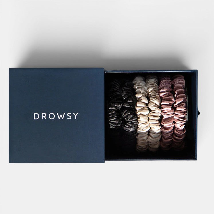 Skinny Scrunchie Set - Rose, Dusty, Black