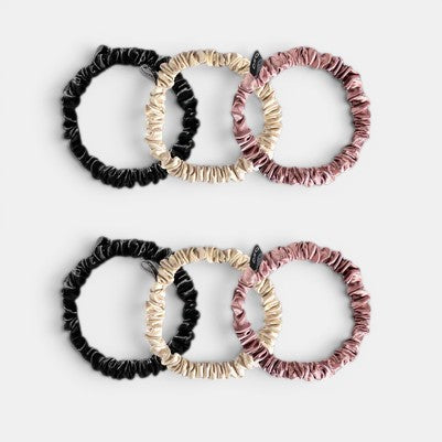 Skinny Scrunchie Set - Rose, Dusty, Black