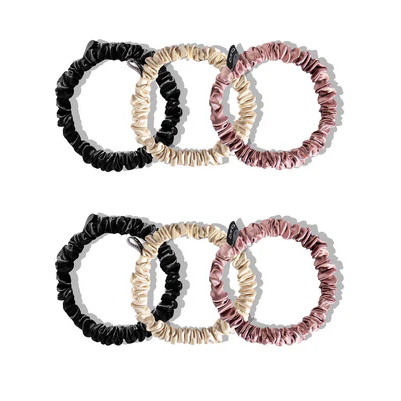 Skinny Scrunchie Set - Rose, Dusty, Black