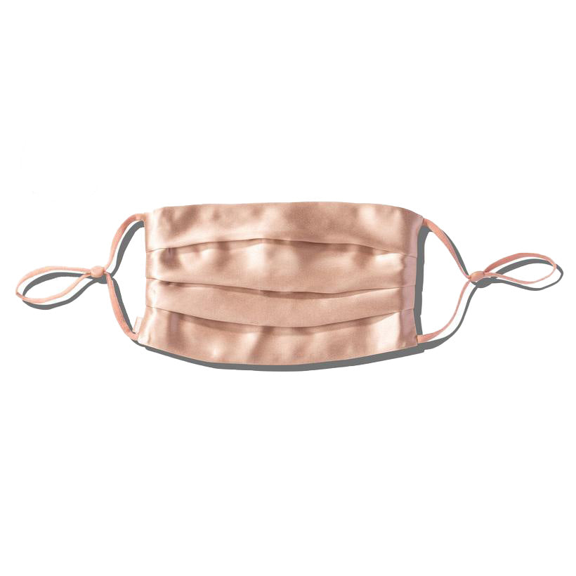 SILK FACE COVERING, ROSE GOLD