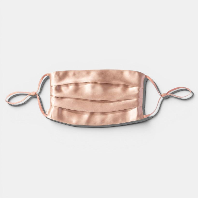 SILK FACE COVERING, ROSE GOLD