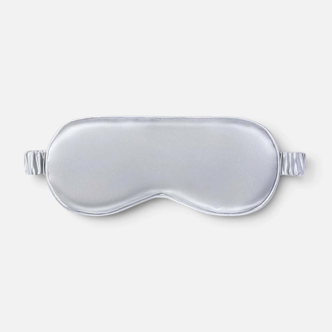 Shop Rescue Spa Slipsilk sleep mask in silver, crafted from 100% pure mulberry silk for anti-aging beauty sleep.