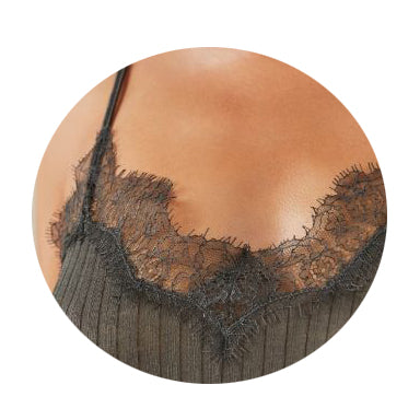 Richelieu Spaghetti Top-Dark Shadow