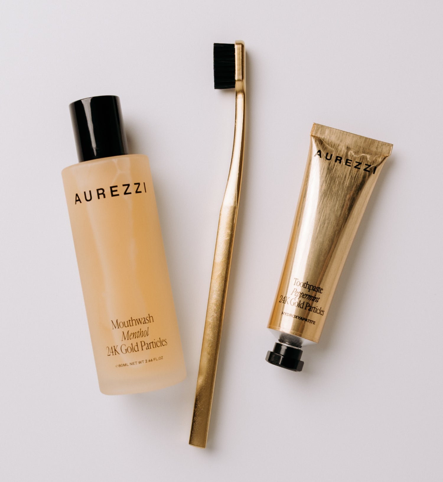 24K Gold Black Bristles Travel Essentials