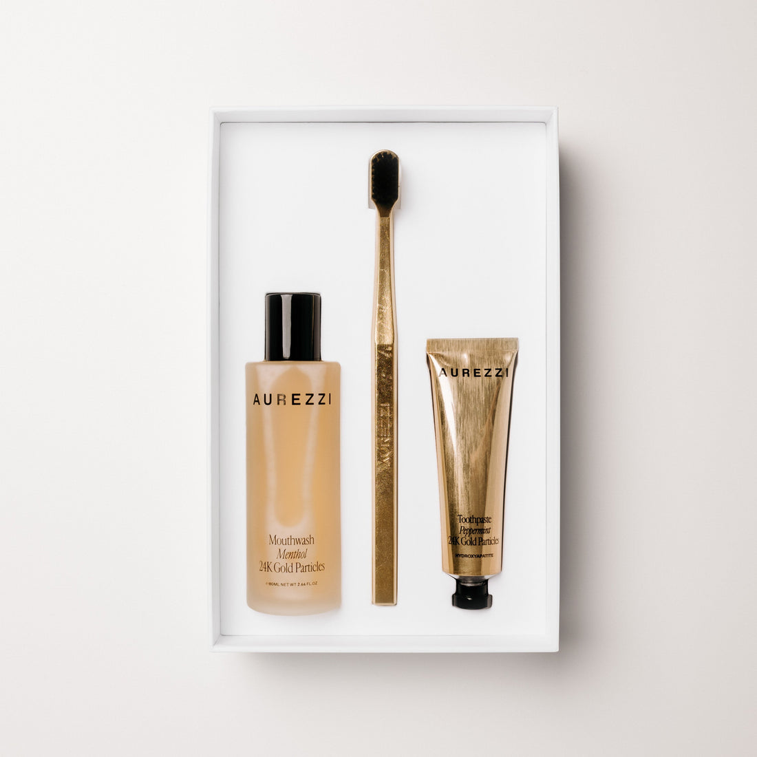 24K Gold Black Bristles Travel Essentials