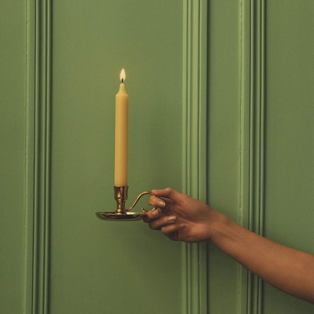 Gold Plated Dutch Candlestick