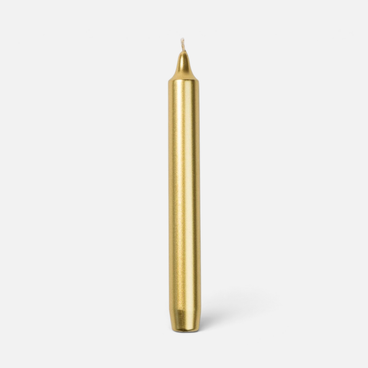 Shop Rescue Spa Madeleine gold taper candle with a smooth metallic finish and traditional wax construction