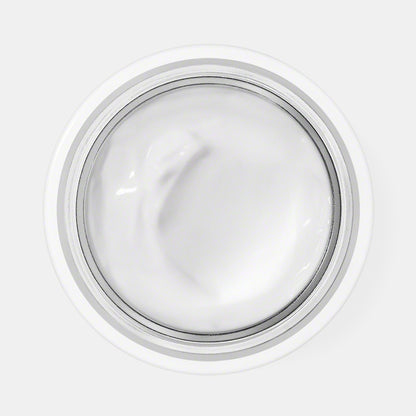 Open jar of Valmont Prime Renewing Pack displaying visible cream inside on a white background.