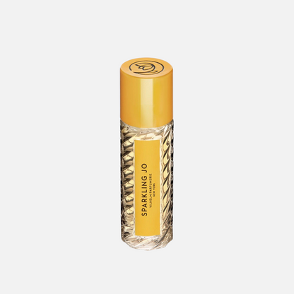 Shop Rescue Spa Sparkling Jo perfume in a 20ml glass bottle with a textured design and yellow cap