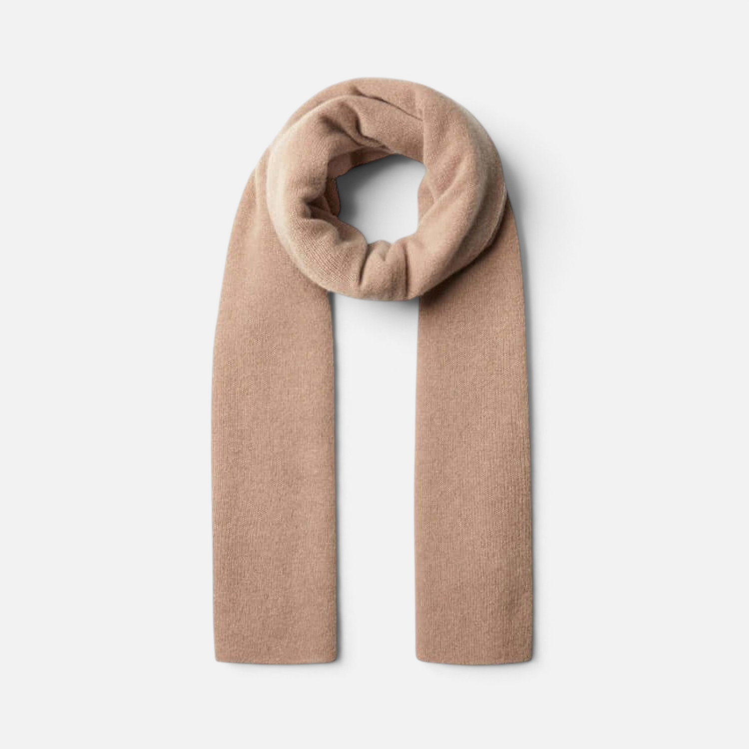 Shop Rescue Spa beige cashmere travel wrap, a soft and versatile unisex knit scarf for travel or evening wear.