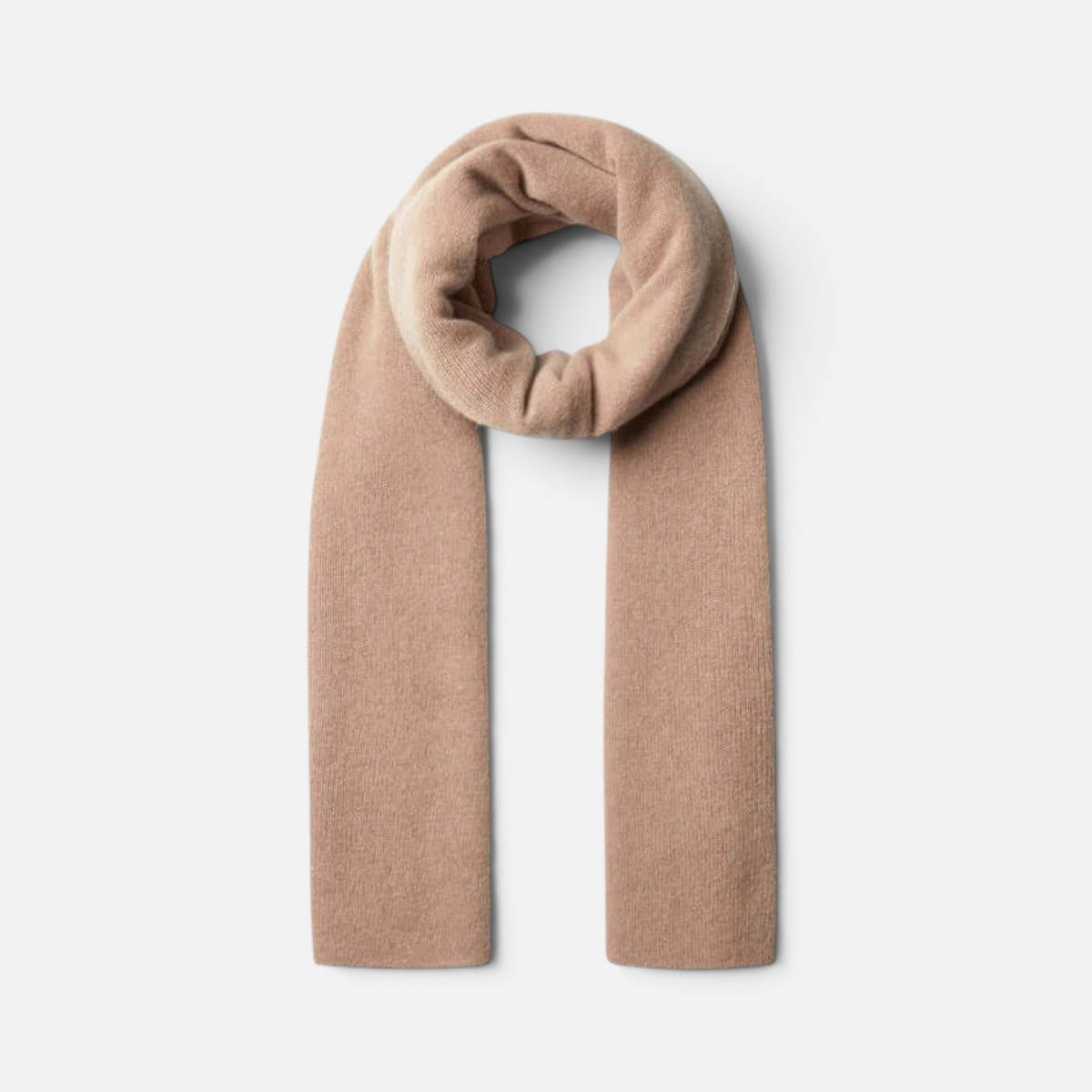 Shop Rescue Spa beige cashmere travel wrap, a soft and versatile unisex knit scarf for travel or evening wear.