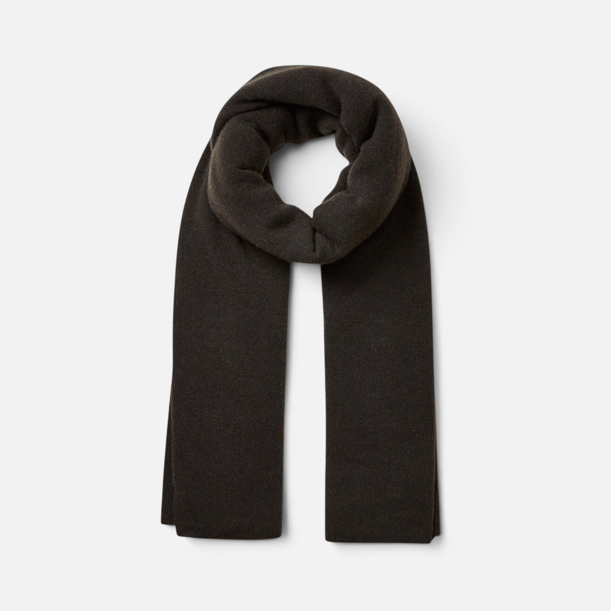 Shop Rescue Spa unisex dark brown cashmere travel wrap, a soft and breathable knit scarf or oversized blanket shawl.