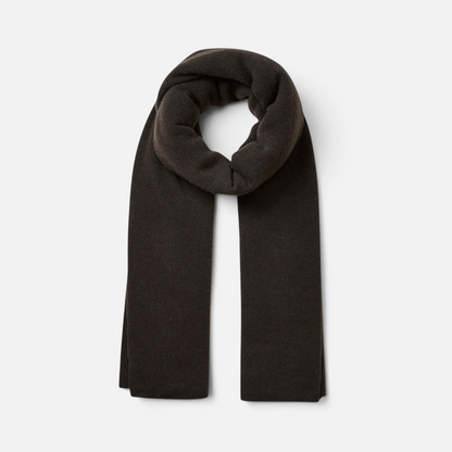 Shop Rescue Spa unisex dark brown cashmere travel wrap, a soft and breathable knit scarf or oversized blanket shawl.