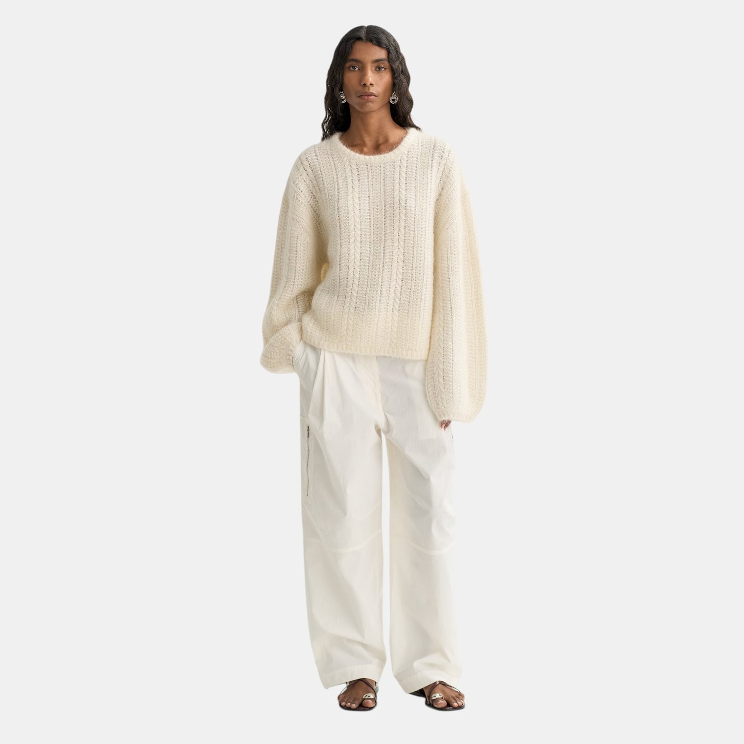 Soft Goat Silk Knit Crewneck at Shp Rescue Spa
