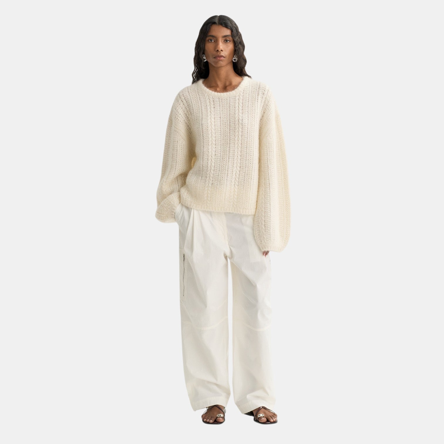 Soft Goat Silk Knit Crewneck at Shp Rescue Spa