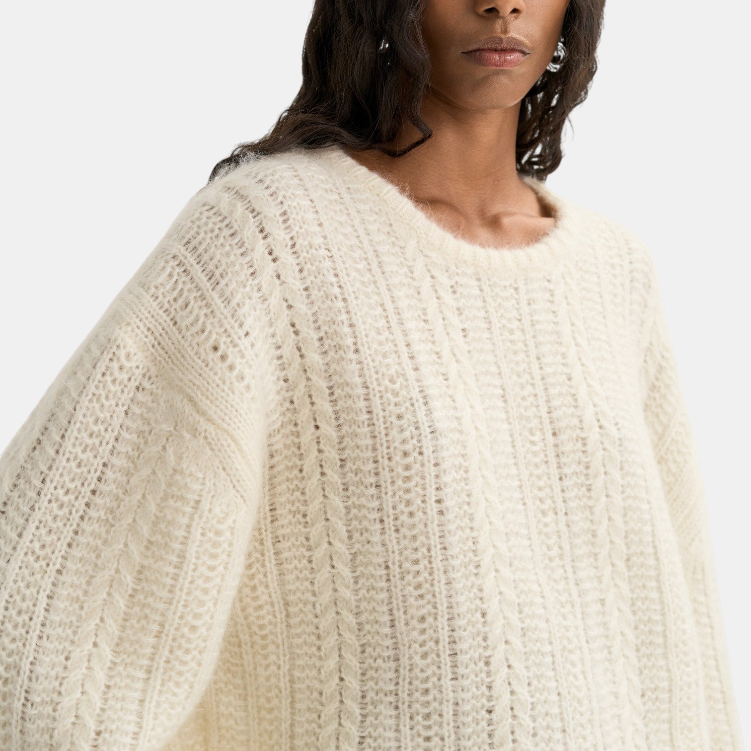 Soft Goat Silk Knit Crewneck at Shp Rescue Spa