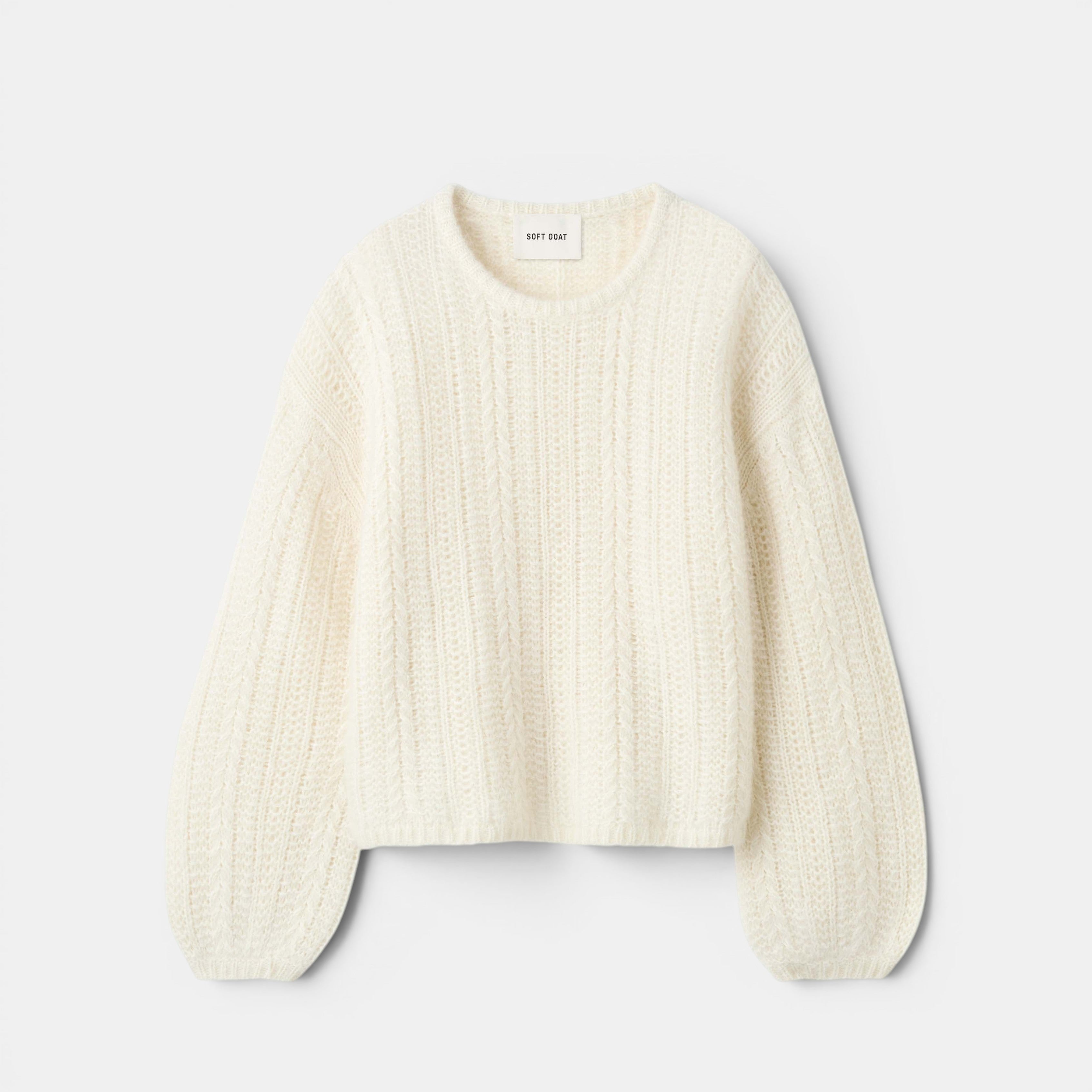 Soft Goat Silk Knit Crewneck at Shp Rescue Spa