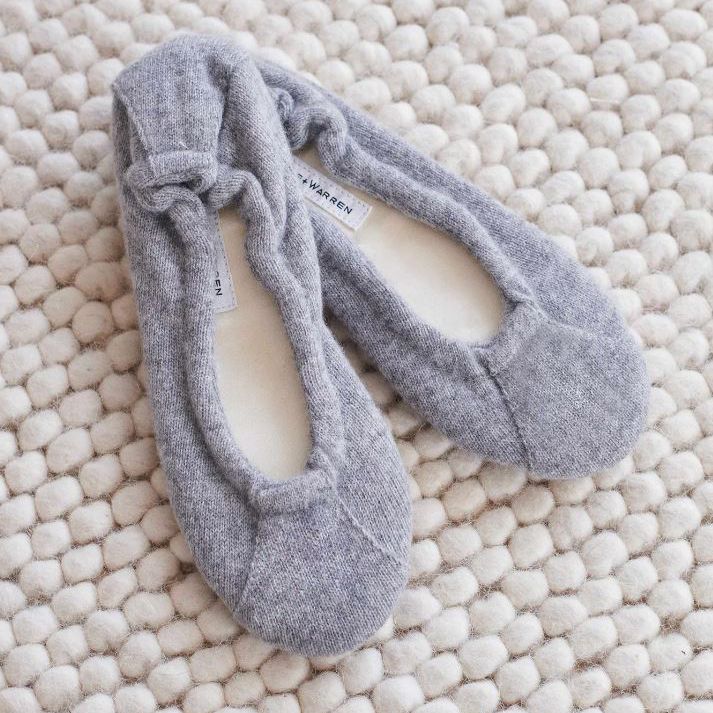 Cashmere fashion ballerina slippers