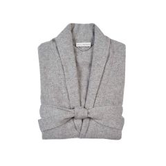 Long Cashmere Robe Grey Heather